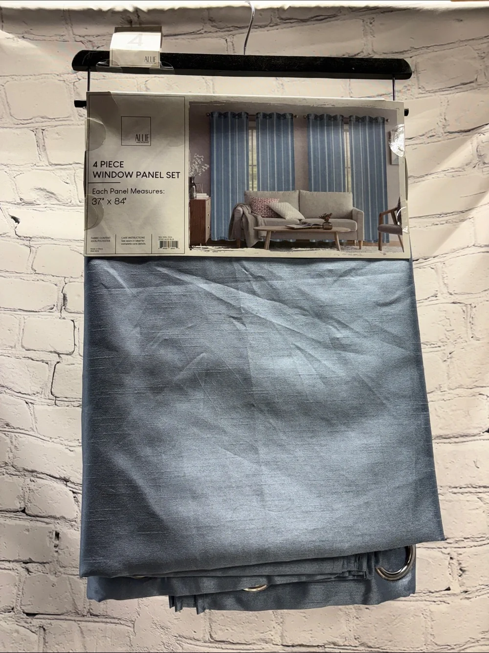 ALIFE Light Blue 4-Piece Window Panel Set - Grommet Top